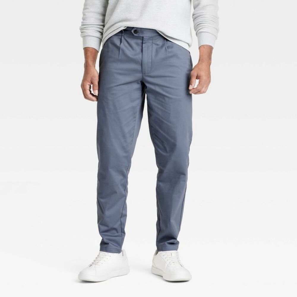 Open Box - Goodfellow & Co - Men's Extended Tab Pleated Dress Trouse Gray